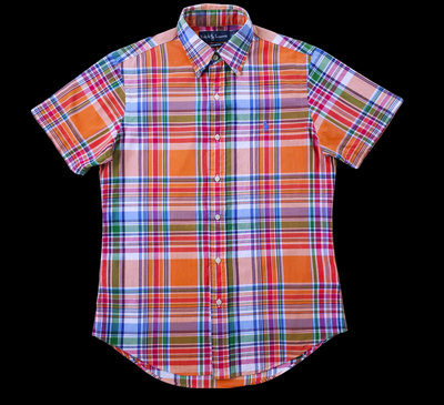 Polo Ralph Lauren 棉質 短袖格紋襯衫 (S) (一元起標 無底價)