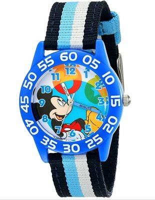 預購 美國 Disney Mickey Mouse 熱賣款 日本石英機芯 可愛米奇兒童手錶 指針學習錶 尼龍錶帶
