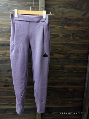 CA 愛迪達 adidas 全新 女童款 紫色 縮口 合身版 休閒運動九分褲 A/140 一元起標無底價P454