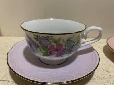 全新Afternoon tea艷彩花卉杯盤組180ml粉紫色
