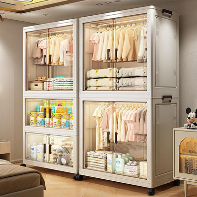 兒童衣櫃收納櫃臥室家用免安裝簡易寶寶嬰兒小衣櫥衣服整理儲物箱 X