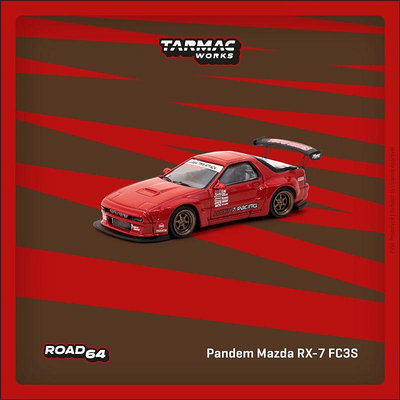 Tarmac Works 1:64 Pandem Mazda RX-7 FC3S Red 紅色 合金 車模