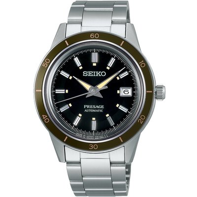 SEIKO 精工 Presage 60年代復古經典機械錶(4R35-05A0G/SRPG07J1)