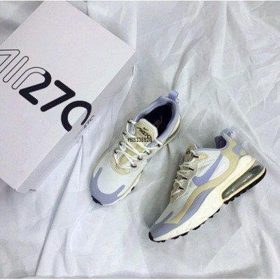 【正品】Nike Air Max 270 React 芋頭 白紫 芋紫 藍紫 女款 CT1287-100潮鞋