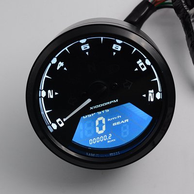 摩托車改裝儀表車速表轉速表led燈 左右遠光燈檔顯和警示功能熱銷