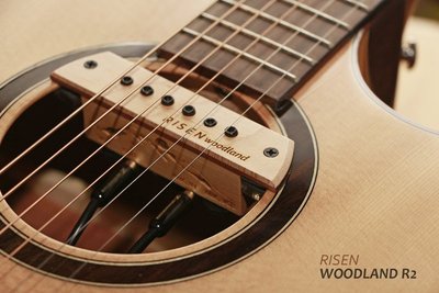 台灣品牌 Risen Woodland R2 民謠吉他 木吉他 音孔式 拾音器 雙系統 麥克風 - 【黃石樂器】