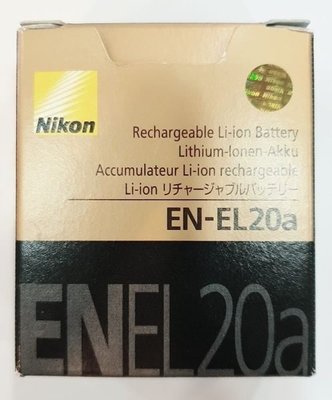 完整盒裝  NIKON EN-EL20A ‧ 原廠鋰電池 For nikon p1000