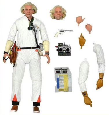惠美玩品 歐美系列 NECA 公仔 2302 回到未來 米特布朗博士 白衣 7寸 模型 可動人偶