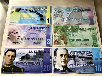 南極塑膠鈔 6張