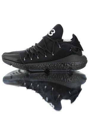Adidas Y-3 Kusari 襪套 武士 休閒運動 慢跑鞋“全黑白字母”Bc0955 男鞋