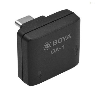 BOYA BY-OA1 迷你音頻轉接頭帶3.5mmTRS麥克風接口Type-C充電口適用於DJI OSMO Action