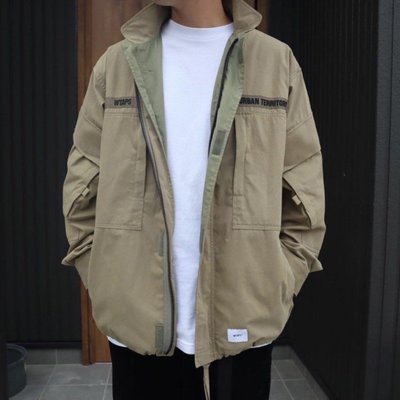 21SS WTAPS D90 / JACKET NYCO TUSSAH 立領外套夾克黑色軍綠卡其