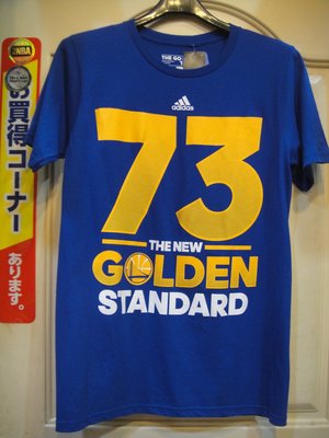 全新 美國NBA 勇士 73勝紀念 寶藍色T恤 純棉 尺寸 S 下個賽季改制後將成絕響~~~