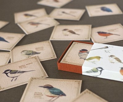 日本畫家手繪野鳥圖鑑小卡片組，一盒２０張～最特別的禮物都在奧爾思～