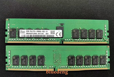 SKhynix現代海力士32G 1R×4 PC4-3200AA DDR4 ECC REG伺服器記憶體