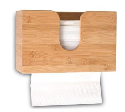 日本製 好品質 限量品 歐式竹製木頭製擦手巾面紙盒浴室捲筒衛生紙牆壁上面紙收納掛架捲紙巾置物架紙巾盒 6964c