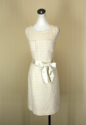 貞新 Rosaline Lee 日本(M’s Gracy副牌) 小香風圓領無袖毛料針織洋裝L(40號)(40529)