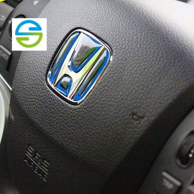 汽車造型方向盤徽章本田XR-V CR-V smart CRIDER ADJUSTMENT冠的汽車造型方向盤標誌徽章貼-車公館