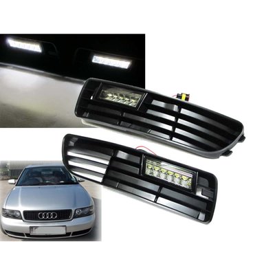 卡嗶車燈 適用於 AUDI 奧迪 A4 A4/S4 B5 8D 94-99 四門車/五門車 LED DRL晝行燈