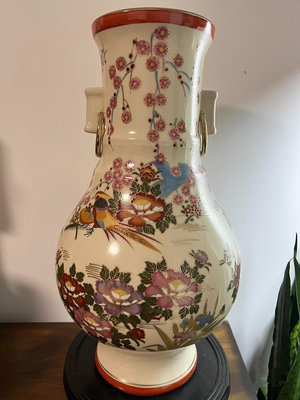 日本中古，金標 薩摩燒花瓶、花器、擺件
