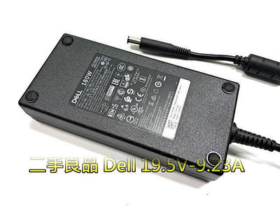 "二手良品筆電變壓器"　代爾 Dell 19.5V-9.23A(圓頭帶針) ．接口7.4 x 5.0mm．單顆600元