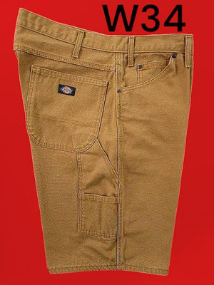 Dickies 土黃色 耐磨布料 牛仔短褲 (W34) (一元起標 無底價)