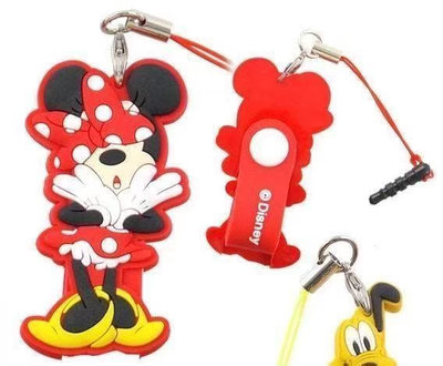 （現貨）超值👏 透明盒裝迪士尼可愛全身造型耳機防塵塞吊飾捲線器