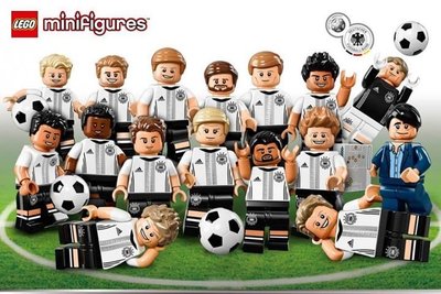 全新 樂高 LEGO  71014 德國足球隊 一套16隻 DFB  超限量稀少 已絕版