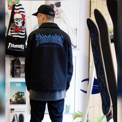 thrasher flame windbreaker