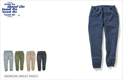 WaShiDa【GOBW1418P】Good On 日本品牌 NARROW SWEAT PANTS 束口 長棉褲 窄版