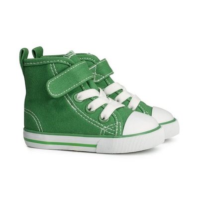 [[W&R]] ((0-24m)) 正品瑞典 H&M 綠色棒球鞋 UK3 (帆布鞋參考) 現貨