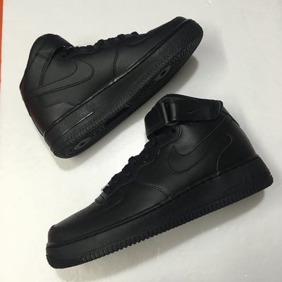 NIKE AiR FORCE 1 高筒 全黑 AF1 運動休閒鞋 全尺碼尺寸：女/US6~8.5