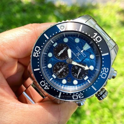 SEIKO日本精工PROSPEX愛海洋藍鯊太陽能200米潛水計時腕錶V175-0EV0B/SSC741P1公司貨