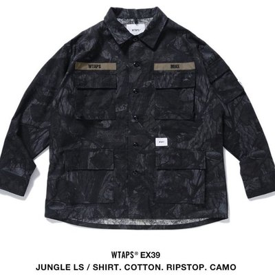 WTAPS JUNGLE LS SHIRT COTTON RIPSTOP CAMO 黑落葉迷彩M號| Yahoo奇摩拍賣