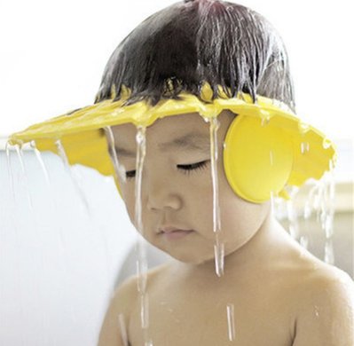 環保EVA兒童洗頭護耳浴帽，寶寶洗髮帽 嬰兒浴帽 加厚兒童洗頭帽 可調式幼兒洗髮帽 兒童理髮帽