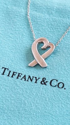 TIFFANY & CO. 純銀 925  ，  Paloma Picasso 愛心項鍊 ，保證真品 超級特價便宜賣