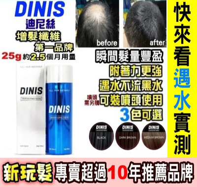 不流黑水【迪尼絲DINIS髮粉(增髮纖維)25g】公司貨(附發票)
