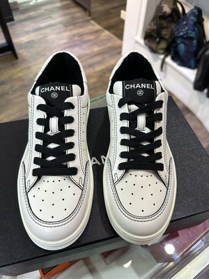 【喬瑟夫二手名店】全新真品 CHANEL 熊貓黑白球鞋 爆款 尺寸38.5