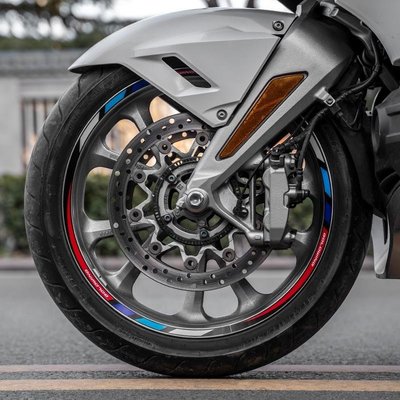 HONDA 本田金翼GL1800摩托輪框貼 輪框反光貼 輪胎彩貼(整車份)