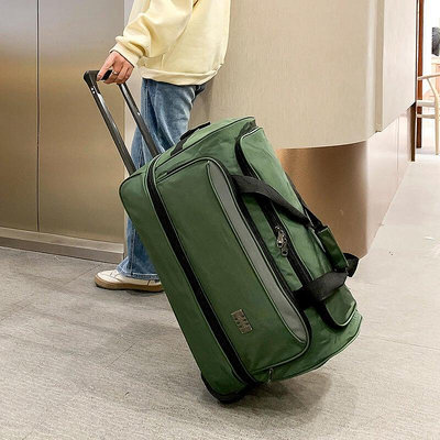 拉桿包旅遊男女手提旅行袋大容量防潑水行李包登機折疊短途旅行包