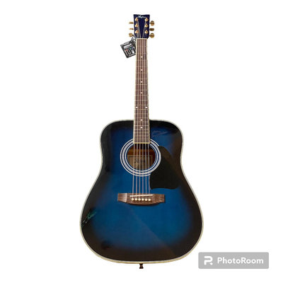 【六絃樂器】全新精選 Hofma FD-802  漸層藍色 41吋民謠吉他 / 附配件