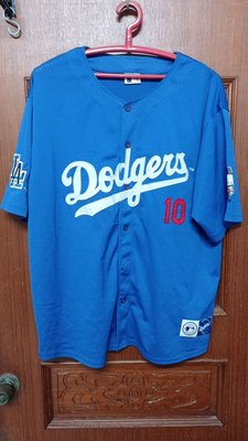 MLB洛杉磯道奇隊野茂英雄客場藍色球衣XL號