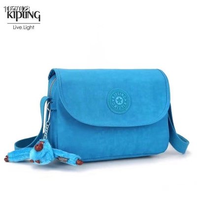 Kipling 猴子包 K12452 中款 湛藍 多用拉鍊款輕量斜背肩背包 限時優惠