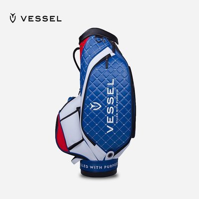 現貨熱銷-VESSEL 高爾夫球包 職業球桿包菱紋格男golf bag時尚球袋標準球包 (null)