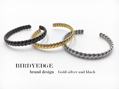 【BIRDYEDGE】 品牌設計  麻花 手環 鋼 手環 不退色 過敏 調整型 設計 免運費 實施中