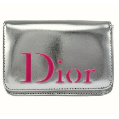 Dior 迪奧 銀色 小化妝包 小方包