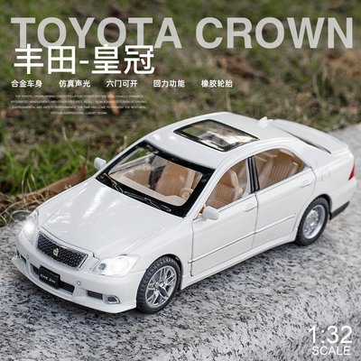 阿米格Amigo│車致 1:32 豐田皇冠 TOYOTA CROWN 6開門 聲光 迴力 合金車 模型車 禮物 玩具