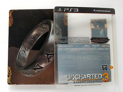 PS3 UNCHARTED 3 秘境探險 3：德瑞克的騙局 中英文合版 鐵盒版