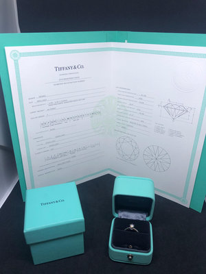 [K&amp;K 超優惠0利率 8號]Tiffany 六爪鉑金Solitaire  0.30ct F VS1單鑽石婚戒 求婚