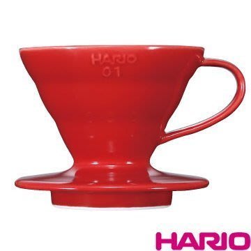 【多塔咖啡】HARIO V60 陶瓷圓錐濾杯 VDC-01R 紅色款 1~2杯用 手沖專用 日本製造 附量匙